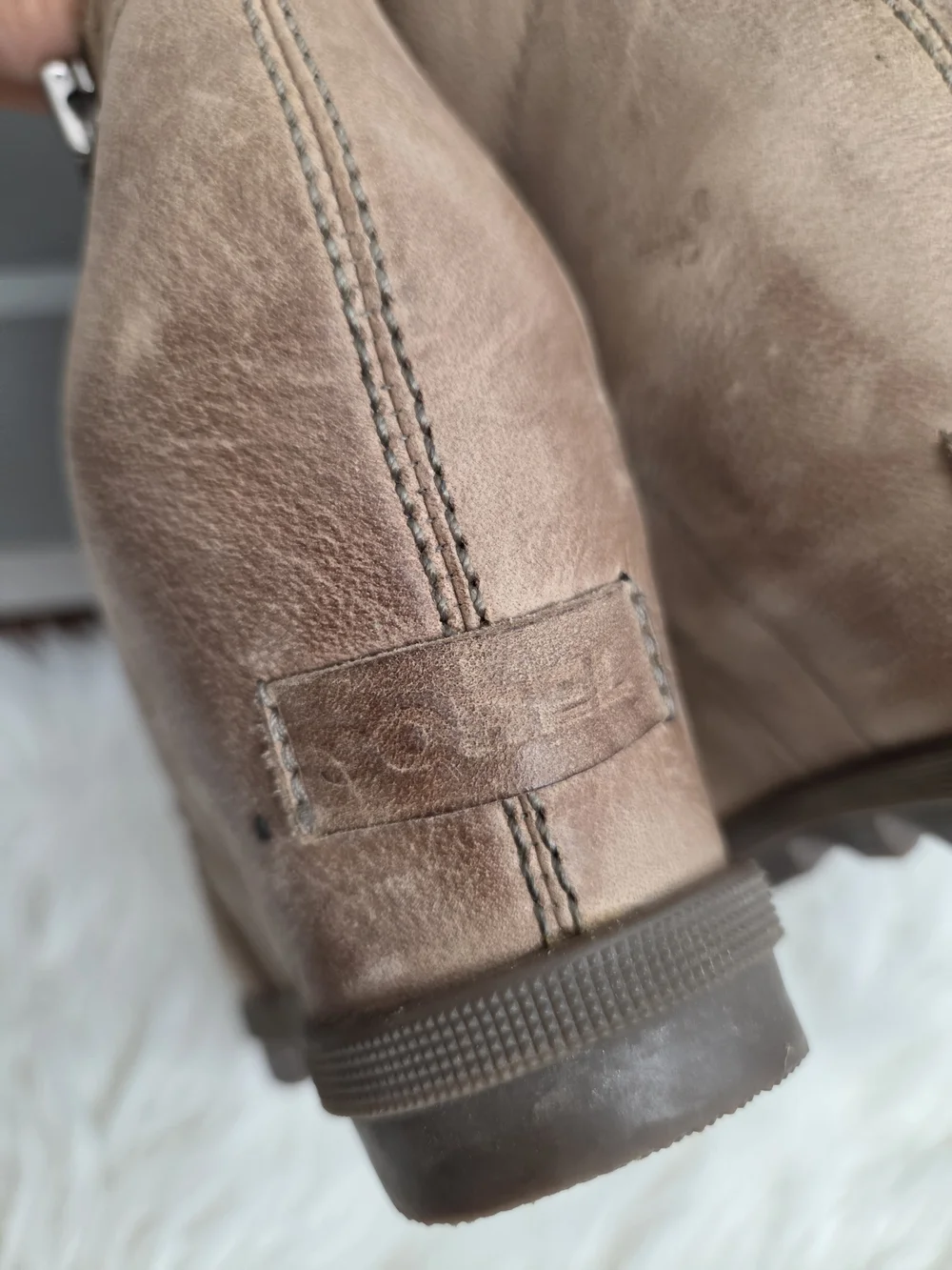 Sorel Taupe Suede Wedgelll Ankle Brown Booties with Side Zip Size 9